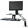 Ergotron® WorkFit-A Sit-To-Stand Workstation With Suspended Keyboard, Black 1 thumbnail image