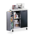 Safco Mobile Refreshment Stand, 33"H x 29 1/2"W x 22 3/4"D, Black 1 thumbnail image
