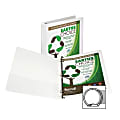 Samsill® Earth's Choice Insertable Vue 3-Ring Binder, 1" Round Rings, White