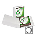 Samsill® Earth's Choice Insertable Vue 3-Ring Binder, 2" Round Rings, 63% Recycled, White
