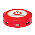 ChargeHub X7 7-Port USB Charger, Round, Red, CRGRD-X7-003
