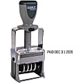 Xstamper Self-Inking 12 Phrase Dater - Message/Date Stamp - "REC'D, ANS'D, ENT'D, PAID, SHIPPED, CHARGED, CANCELLED, C.O.D., FILLED, FILED" - 40140 1 thumbnail image