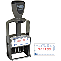 Xstamper Heavy-duty PAID Self-Inking Dater - Message/Date Stamp - PAID - Blue, Red - Metal, Plastic Metal - 1 Each 1 thumbnail image