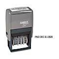 Xstamper Self-Inking Micro Message Dater - Message/Date Stamp - "REC'D, ENT'D, ANS'D, PAID, SHIPPED, CHARGED, CANCELLED" - 0.94" Impression Width - Black - Plastic Plastic - 1 Each