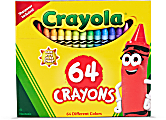 Crayola® Standard Crayons With Built-In Sharpener, Assorted Colors, Box Of 64 Crayons