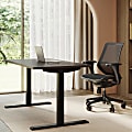 Realspace® Magellan 60"W Pneumatic Height-Adjustable Standing Desk, Gray 1 thumbnail image