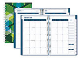 Office Depot® Brand Bold Arrows Weekly/Monthly Planner, 5" x 8", Green, January to December 2018