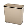 Rubbermaid® Commercial Rectangular Steel Fire-Safe Wastebasket, 7.5 Gallons, Almond