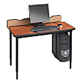 Bretford Quattro Voltea Computer Desk, 24-32"H x 36"W x 20"D, Mist Gray/Quartz