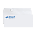 Custom #10, 1-Color, Peel & Seal, Standard Business Envelopes, 4-1/8" x 9-1/2", White Wove, Box of 500