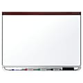 Quartet® Prestige™ 2 DuraMax® Porcelain Magnetic Dry-Erase Whiteboard, 72" x 48", Wood Frame With Mahogany Finish