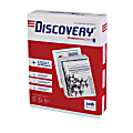 Soporcel Discovery Multi-Use Printer & Copy Paper, White, Letter (8.5" x 11"), 5000 Sheets Per Case, 20 Lb, 97 Brightness, Case Of 10 Reams