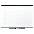 Quartet® Prestige™ 2 Total Erase® Melamine Dry-Erase Whiteboard, 48" x 36", Wood Frame With Mahogany Finish