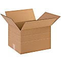 Partners Brand Multi-Depth Corrugated Boxes, 8" x 12" x 10", Kraft, Pack Of 25
