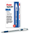 Pentel® R.S.V.P.® Ballpoint Pens, Medium Point, 1.0 mm, Clear Barrel, Blue Ink, Pack Of 12