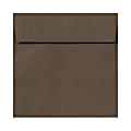 LUX Square Envelopes, 6 1/2" x 6 1/2", Peel & Press Closure, Chocolate Brown, Pack Of 500