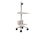 Anthro Zido Computer Cart Workstation Package, 66-1/2"H x 25"W x 24-1/2"D, Cool Gray 1 thumbnail image