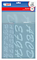 Cosco Plastic Stencil Kit, Script, 1", 2" And 3"