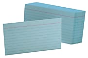 Office Depot® Brand Ruled Index Cards, 3" x 5", Blue, Pack Of 100 1 thumbnail image