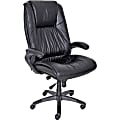 Mayline® Ultimo Deluxe Bonded Leather High-Back Chair, Black