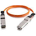 C2G 150m QSFP+/QSFP+ 40G InfiniBand Active Optical Cable - Fiber Optic for Network Device - Active QSFP+ (SFF-8436) - Active QSFP+ (SFF-8436) - 40Gb - 150m - Orange 1 thumbnail image