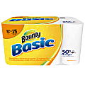 Bounty® Basic 1-Ply Paper Towels, 55 Sheets Per Roll, Pack Of 12 Rolls 1 thumbnail image