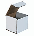 Partners Brand White Corrugated Mailers, 4" x 4" x 4", Pack Of 50 1 thumbnail image