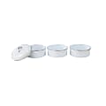 Mind Reader 3-Piece Stackable Canister Set, 8"H x 7"W x 7"D, White