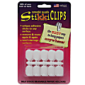 Stikkiworks Co. StikkiCLIPS®, 3/4", 6-Sheet Capacity, White, 30 Clips Per Pack, Set Of 6 Packs