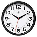Infinity Instruments Metro Wall Clock, 9"H x 1 1/2"W x 9"D, Black