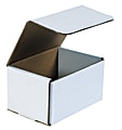 Partners Brand White Corrugated Mailers, 7" x 5" x 4", Pack Of 50
