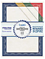 Geographics Traditional Awards Certificates - 60 lb Basis Weight - 8.5" x 11" - Inkjet Compatible - White with Multicolor Border - Card Stock - 40 / Pack