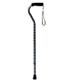 Medline Adjustable Aluminum Offset-Handle Cane, 29" - 38", Houndstooth 1 thumbnail image