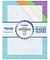 Geographics Fashion Certificates, 8-1/2" x 11", Assorted Colors, Pack Of 40