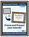 Geographics® Document Frame, 9" x 11 1/2", Black/Gold