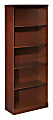 OfficeMax Premium Mahogany 5-Shelf Bookcase 1 thumbnail image