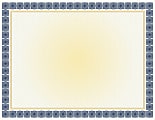 Geographics Certificates, 8-1/2" x 11", Kensington Blue With Gold Foil, Pack Of 15