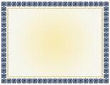 Geographics Certificates, 8-1/2" x 11", Kensington Blue With Gold Foil, Pack Of 15