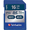 Verbatim 16GB Pro 600X SDHC Memory Card, UHS-1 U3 Class 10 - Class 10/UHS-I - 1 Card - 600x Memory Speed 1 thumbnail image