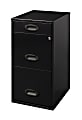 OfficeMax Three-Drawer Vertical File, Black 1 thumbnail image