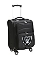 Denco ABS Upright Rolling Carry-On Luggage, 21"H x 13"W x 9"D, Oakland Raiders, Black