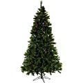 Fraser Hill Farm 6.5' Artificial Canyon Pine Christmas Tree With Multicolor LED Lights And EZ Connect