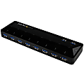 StarTech.com 10-Port USB 3.0 Hub with Charge and Sync Ports - 2 x 1.5A Ports - Desktop USB Hub and Fast-Charging Station 1 thumbnail image