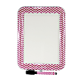 Locker Lounge™ Fashion Dry-Erase Board, 8"H x 11 1/8"W x 1/2"D, Pink Chevron