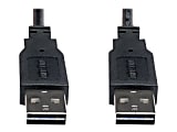 Eaton Tripp Lite Series Universal Reversible USB 2.0 Cable (Reversible A to Reversible A M/M), 3 ft. (0.91 m) - USB cable - USB (M) to USB (M) - 3 ft - black