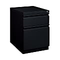 WorkPro® 19-7/8"D Vertical 2-Drawer Mobile Pedestal File Cabinet, Black 1 thumbnail image