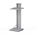 Mayline® Lighted Mobile Lectern, Silver