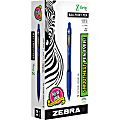 Zebra Pen Z-Grip Retractable Ballpoint Pens - Medium Point Type - 1 mm Point Size - Blue - Clear, Blue Barrel - 1 Dozen