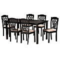Baxton Studio Salem Dining Set, 29-3/16”H x 59-1/16”W x 35-7/16”D, Sand/Dark Brown 1 thumbnail image