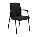 HON® basyx Padded Fabric Seat, Mesh Back Stacking Chair, 19" Seat Width, Black Seat/Black Frame, Quantity: 1 1 thumbnail image